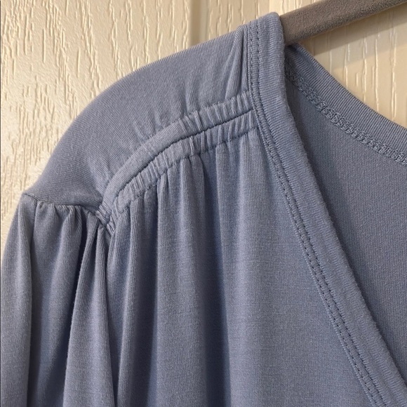 Blue Flutter Sleeve Relaxed T-Shirt - Picture 5 of 10